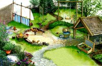 Landscape Design Of The Children ' S Space By Hand